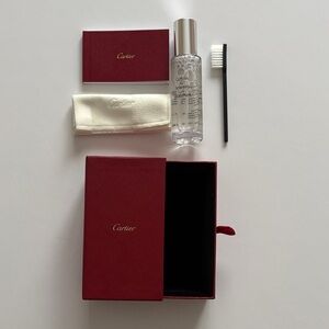 Cartier Red and White Jewelry Care Set